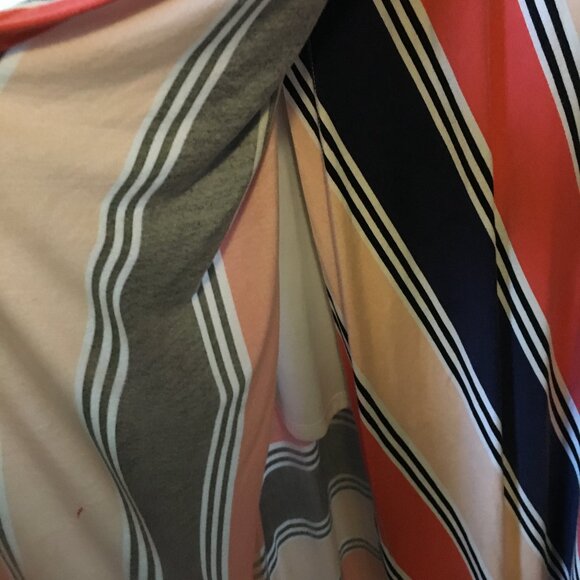 Rayon Sailor Stripe Summer Sleeveless Wrap Bubble Top Maxi Dress - Picture 9 of 16